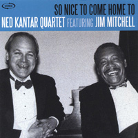 Ned kantar Quartet advirtisement, black and white photo