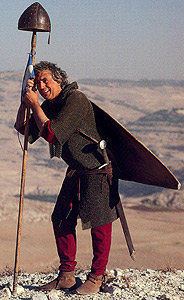 Picture of Terry Jones in medieval gear.