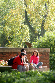students outside