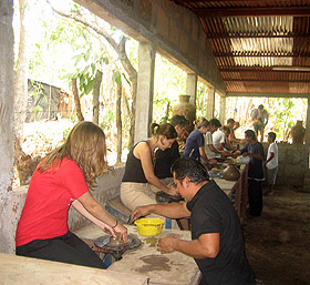 Augsburg students learning at CGE site in Nicaragua.
