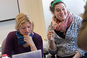 Picture of students in the Women's Resourc Center.