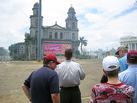 Picture of Augsburg administrators in Nicaragua.