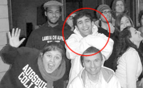 Picture of Ben Katz (red circle) along with other film students.