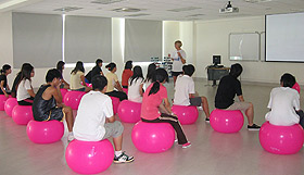 Picture of students in fitness class