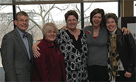 Picture of President Pribbenow and award winners