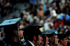Picture of students at commencement